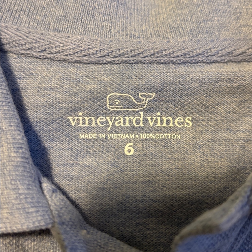 Bundle- Vineyard Vines cotton pique Polo — Light Blue and Gray, boys size 6 - Picture 2 of 2